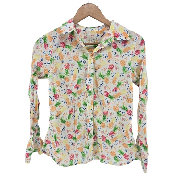 Talbots Tops - Talbots Petite P Fruit Print Shirt Pineapple Watermelon‎ Novelty Summer